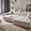 Ecksofa mit elektrischer Sitztiefenverstellung beige Microfaser B/H/T: ca. 301x113x195 cm – Bild 3