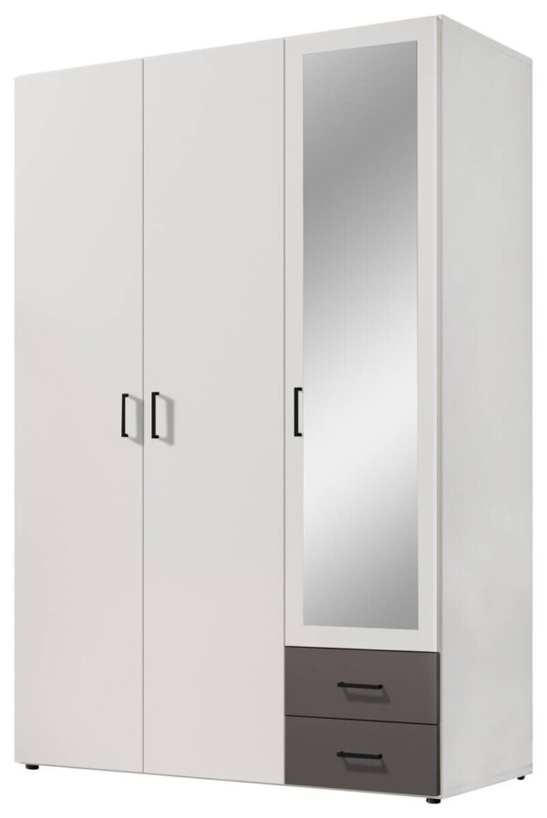 Kleiderschrank Base 3 weiß B/H/T: ca. 121x176x51 cm – Bild 4