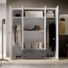 Kleiderschrank Base 4 weiß B/H/T: ca. 161x176x51 cm – Bild 3