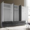 Kleiderschrank Janne weiß Graphit B/H/T: ca. 272x211x55 cm – Bild 3