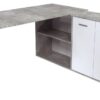 Winkelschreibtisch Beton Optik weiß B/H/T: ca. 138x74x138 cm – Bild 2