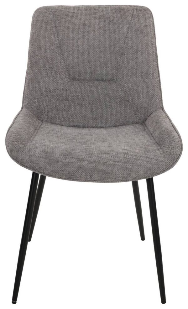 Stuhl Alisha grau Webstoff B/H/T: ca. 54x83x63 cm – Bild 2