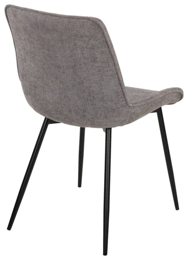 Stuhl Alisha grau Webstoff B/H/T: ca. 54x83x63 cm – Bild 3