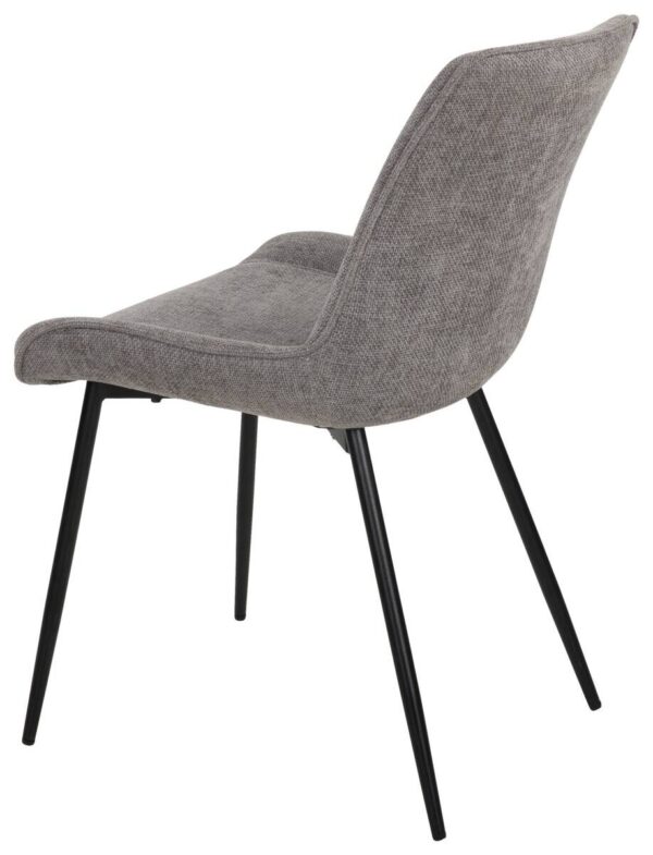 Stuhl Alisha grau Webstoff B/H/T: ca. 54x83x63 cm – Bild 4