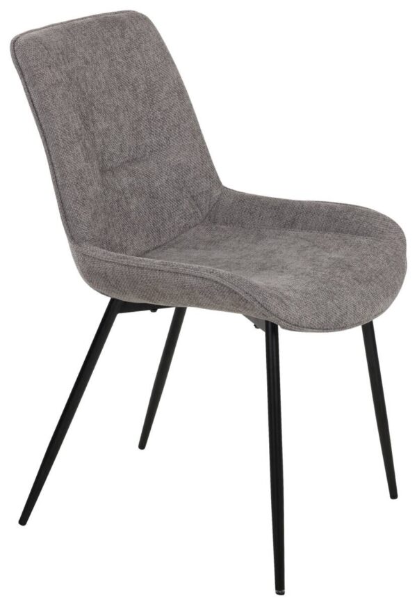 Stuhl Alisha grau Webstoff B/H/T: ca. 54x83x63 cm – Bild 5