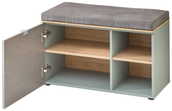 Sitzbank Bari salbei Eiche Artisan Nachbildung B/H/T: ca. 78x50x38 cm – Bild 2