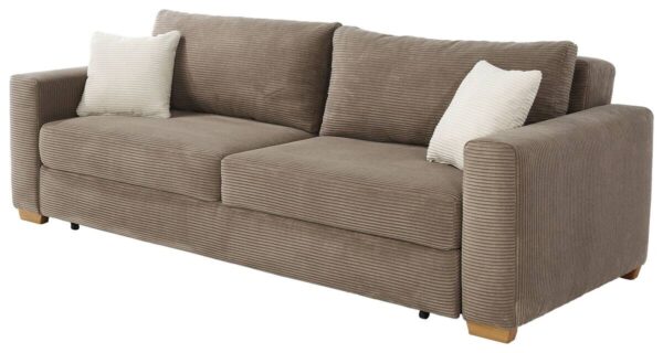 Schlafsofa taupe Polyester B/H/T: ca. 237x90x104 cm – Bild 2