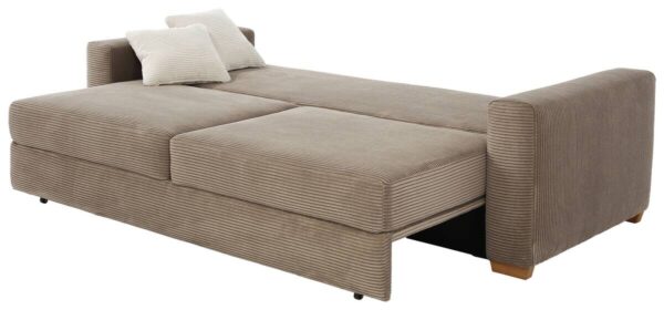 Schlafsofa taupe Polyester B/H/T: ca. 237x90x104 cm – Bild 3
