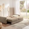 Schlafsofa taupe Polyester B/H/T: ca. 237x90x104 cm – Bild 4