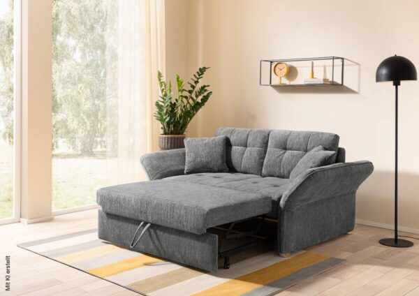 Schlafsofa grau Polyester B/H/T: ca. 191x84x105 cm – Bild 2