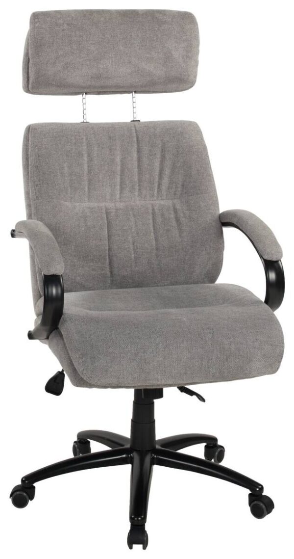 Chefsessel Gale grau schwarz Webstoff Metall – Bild 2