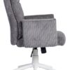 Drehstuhl Charlott grau weiß Metall Kord – Bild 4