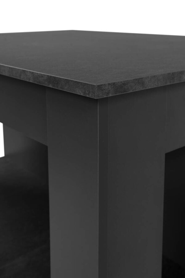Bartisch Atlanta Schiefergrau Spanplatte B/H/T: ca. 92x106x68 cm – Bild 4
