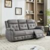 Sofa Philip grau Microfaser B/H/T: ca. 208x103x95 cm – Bild 4