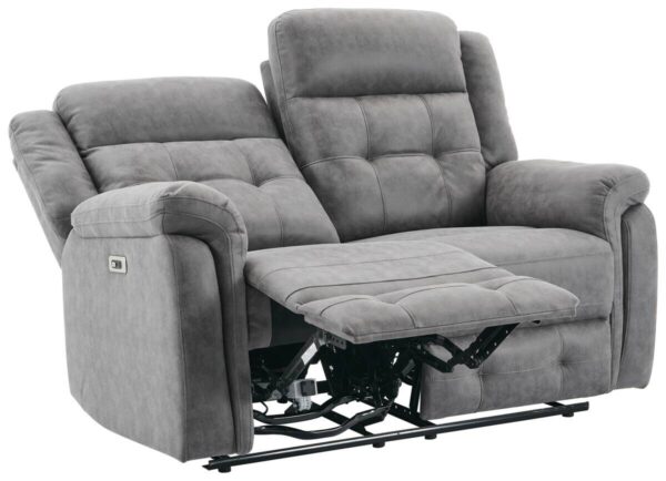 Sofa Philip grau Microfaser B/H/T: ca. 151x103x95 cm – Bild 2