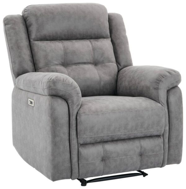 Sessel Philip grau Microfaser B/H/T: ca. 94x103x95 cm – Bild 3