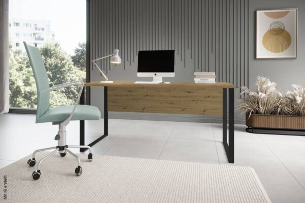 Schreibtisch Amanda Eiche Artisan Nachbildung B/H/T: ca. 170x77x73 cm Schreibtisch Amanda Eiche Artisan Nachbildung B/H/T: ca. 170x77x73 cm – Bild 3