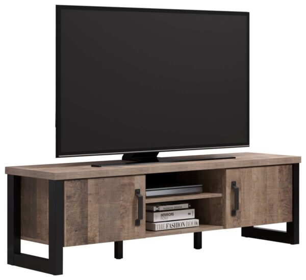 TV-Lowboard Emile Eiche Tabak Nachbildung B/H/T: ca. 166x50x45 cm – Bild 4