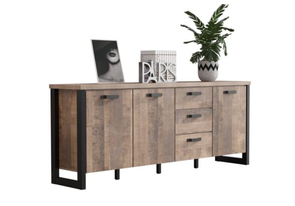 Sideboard Emile Eiche Tabak Nachbildung B/H/T: ca. 214x86x45 cm – Bild 3