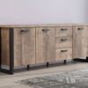 Sideboard Emile Eiche Tabak Nachbildung B/H/T: ca. 214x86x45 cm – Bild 5