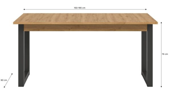 Esstisch Seattle Eiche Artisan Nachbildung B/H/T: ca. 150x76x90 cm Esstisch Seattle Eiche Artisan Nachbildung B/H/T: ca. 150x76x90 cm – Bild 3