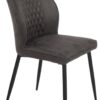 Stuhl Emm anthrazit schwarz Microfaser Metall – Bild 3