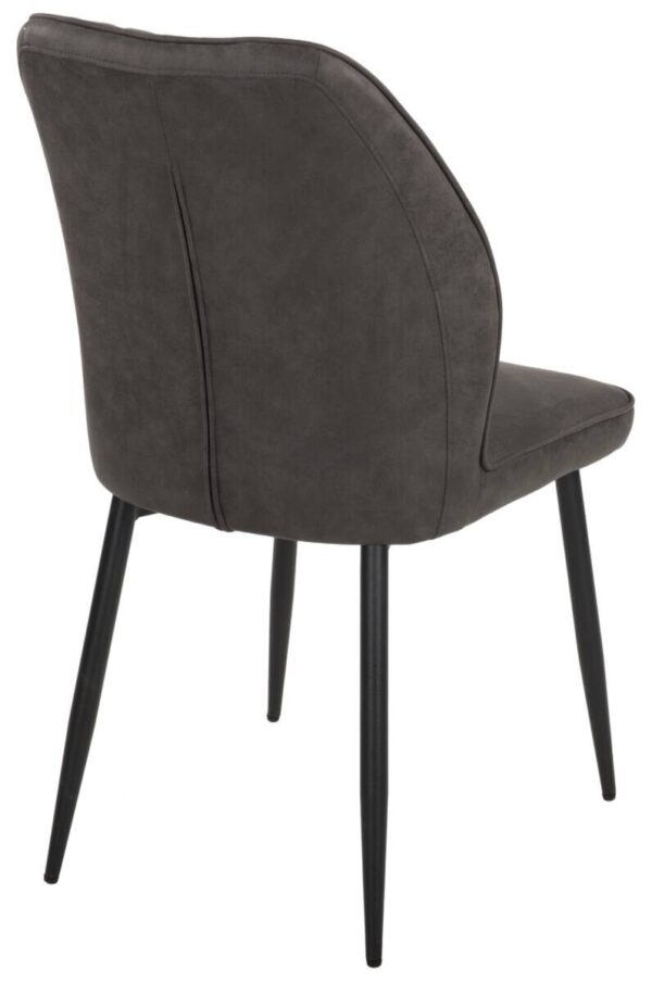 Stuhl Emm anthrazit schwarz Microfaser Metall – Bild 4