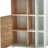Aktenschrank 4195-513 weiß Eiche Navarra Nachbildung B/H/T: ca. 85x120x40 cm – Bild 4