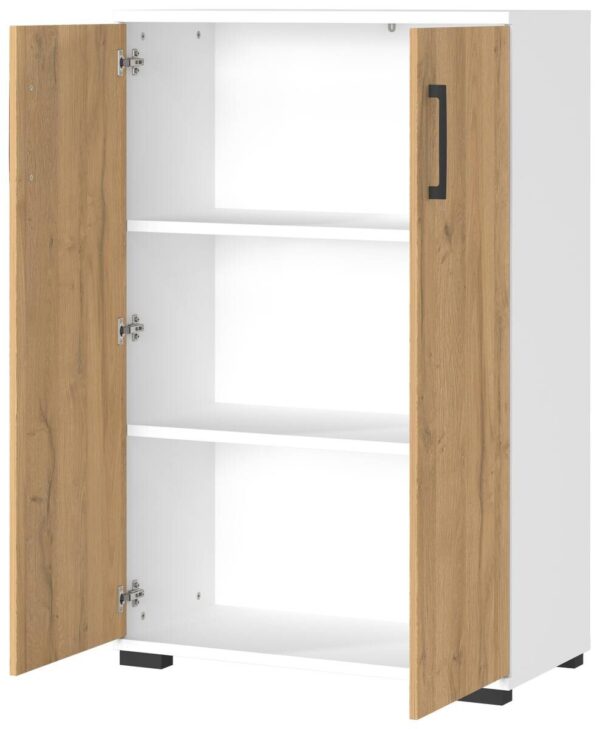 Aktenschrank 4247-559 Eiche Grand-Son Nachbildung weiß B/H/T: ca. 80x123x40 cm – Bild 3