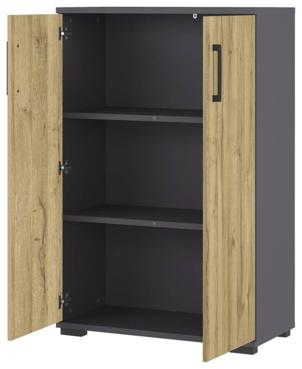 Aktenschrank 4247-564 Eiche Grand-Son Nachbildung Graphit B/H/T: ca. 80x123x40 cm Aktenschrank 4247-564 Eiche Grand-Son Nachbildung Graphit B/H/T: ca. 80x123x40 cm – Bild 3