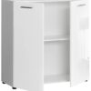 Kommode Rio weiß weiß glänzend B/H/T: ca. 80x83x35 cm – Bild 2