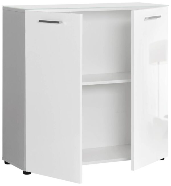 Kommode Rio weiß weiß glänzend B/H/T: ca. 80x83x35 cm – Bild 2