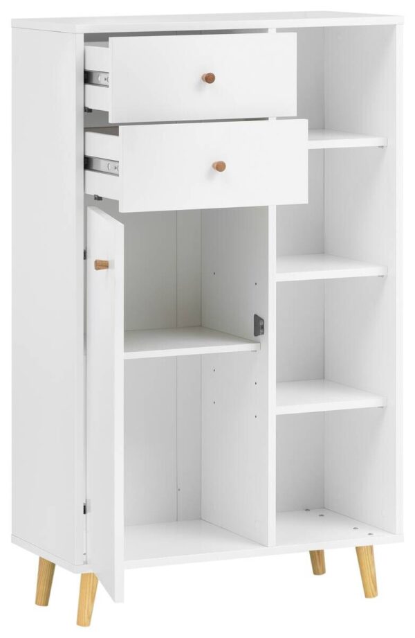 Highboard Bjarne weiß matt B/H/T: ca. 60,2x113,4x33,05 cm – Bild 2