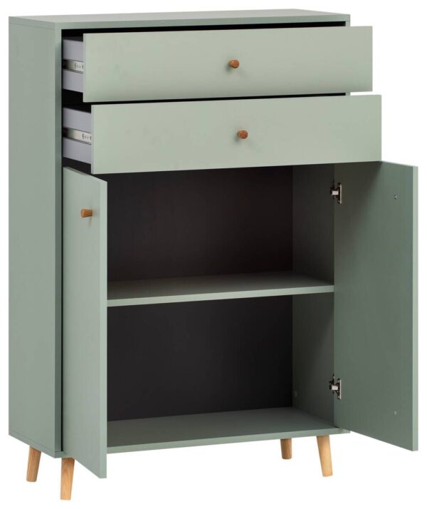 Highboard Bjarne Pistazie B/H/T: ca. 77x113,4x33,5 cm – Bild 2