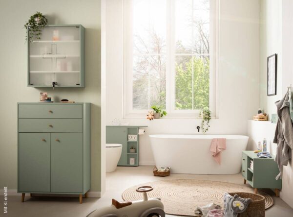 Highboard Bjarne Pistazie B/H/T: ca. 77x113,4x33,5 cm – Bild 3