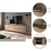 TV-Lowboard Balton Oak Eiche Viking Nachbildung B/H/T: ca. 184x67x40 cm – Bild 3