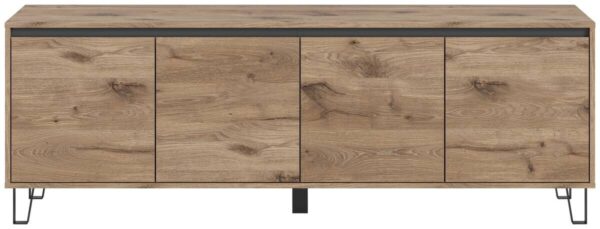 TV-Lowboard Balton Oak Eiche Viking Nachbildung B/H/T: ca. 184x67x40 cm – Bild 5