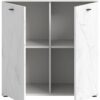 Kommode Stone weiß Marmoroptik B/H/T: ca. 86x88x41 cm – Bild 4