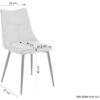 Stuhl CARLO 2er-Set. taupe Webstoff B/H/T: ca. 59x88x47 cm Stuhl CARLO 2er-Set. taupe Webstoff B/H/T: ca. 59x88x47 cm – Bild 2