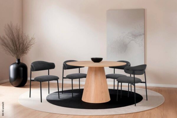 Stuhl JERSEY 2er-Set. dunkelgrau Webstoff B/H/T: ca. 58x78x54,5 cm – Bild 5