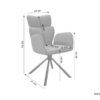 Stuhl SEATTLE 2er-Set. B/H/T: ca. 60x93x61 cm – Bild 4