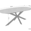 Esstisch OVAL B/H/T: ca. 200x76x100 cm – Bild 2