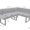 Eckbankgruppe VANCOUVER B/H/T: ca. 181,5x86x125 cm – Bild 4