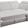 Ecksofa mit Bettfunktion und Bettkasten beige Microfaser B/H/T: ca. 282x100x232 cm – Bild 2