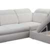 Ecksofa mit Bettfunktion und Bettkasten beige Microfaser B/H/T: ca. 282x100x232 cm – Bild 3
