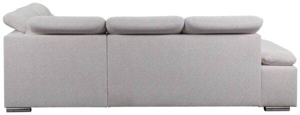 Ecksofa mit Bettfunktion und Bettkasten beige Microfaser B/H/T: ca. 282x100x232 cm – Bild 4