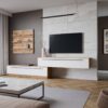 TV-Lowboard Mateo Eiche Evoke Coast Nachbildung weiß Hochglanz B/H/T: ca. 180x41x40 cm – Bild 4