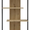 Regal Eiche Artisan Nachbildung schwarz B/H/T: ca. 80x198x35 cm – Bild 2