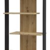 Regal Eiche Artisan Nachbildung schwarz B/H/T: ca. 80x198x35 cm – Bild 3