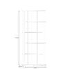 Regal Eiche Artisan Nachbildung schwarz B/H/T: ca. 80x198x35 cm – Bild 5